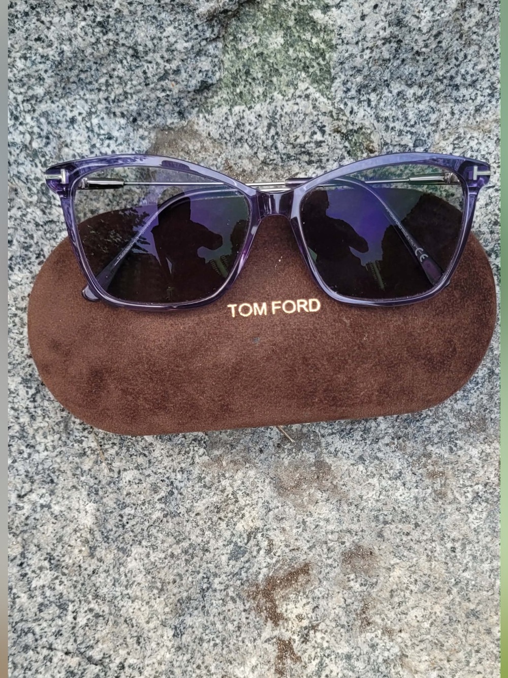 Authentic Tom Ford Translucent Lavender Cat-Eye Prescription Lenses and Case - Picture 10 of 10
